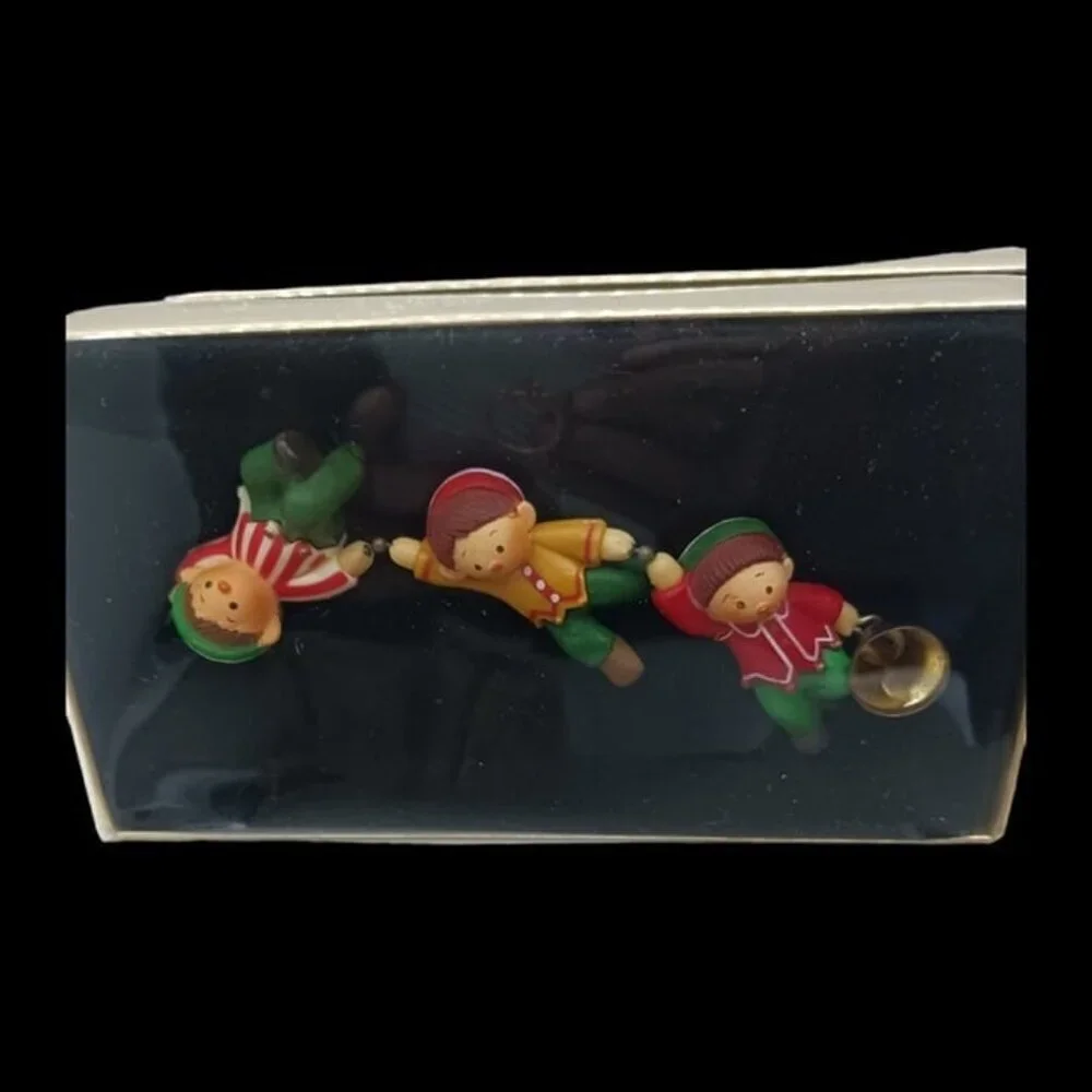Hallmark entin antics 1980 christmas ornament set of 2